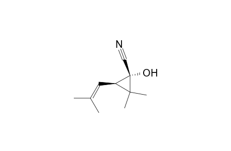 Cyclopropanecarbonitrile, 1-hydroxy-2,2-dimethyl-3-(2-methyl-1-propenyl)-, cis-