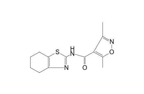 3,5-dimethyl-N-(4,5,6,7-tetrahydro-2-benzothiazolyl)-4-isoxazolecarboxamide