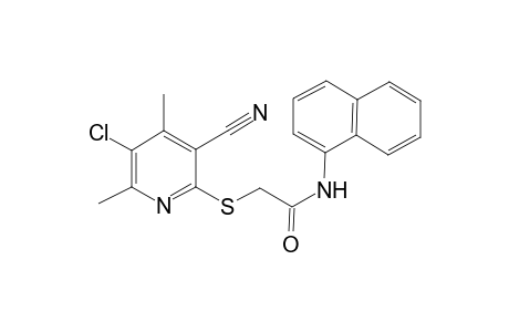 2-(5-Chloro-3-cyano-4,6-dimethyl-pyridin-2-ylsulfanyl)-N-naphthalen-1-yl-acetamide