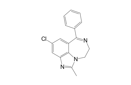 Imidazo[4,5,1-jk][1,4]benzodiazepine, 9-chloro-4,5-dihydro-2-methyl-7-phenyl-