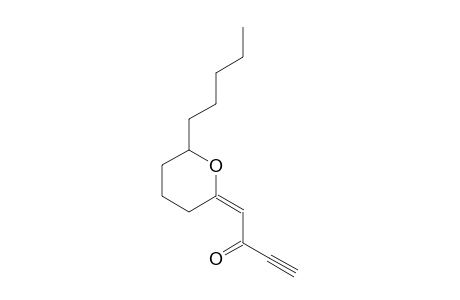 E-6-PENTYL-2-[2-OXO-BUTIN-(3)-YLIDEN]-TETRAHYDROPYRAN