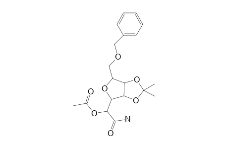 D-Glycero-D-allo-heptonamide, 3,6-anhydro-4,5-o-(1-methylethylidene)-7-o-(phenylmethyl)-, 2-acetate