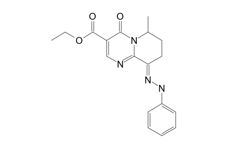 ETHYL-E-6-METHYL-4-OXO-9-PHENYLHYDRAZONO-6,7,8,9-TETRAHYDRO-4H-PYRIDO-[1,2-A]-PYRIMIDINE-3-CARBOXYLATE