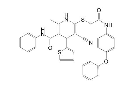 3-pyridinecarboxamide, 5-cyano-1,4-dihydro-2-methyl-6-[[2-oxo-2-[(4-phenoxyphenyl)amino]ethyl]thio]-N-phenyl-4-(2-thienyl)-