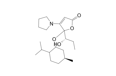 (5R,1"S)-5-(1-Hydroxyprop-1-yl)-5-(l-menthyloxy)-4-(pyrrolidin-1-yl)furan-2(5H)-one