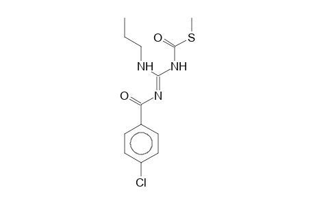 S-Methyl (E)-([(E)-(4-chlorophenyl)(oxo)methyl]imino)(propylamino)methylthiocarbamate