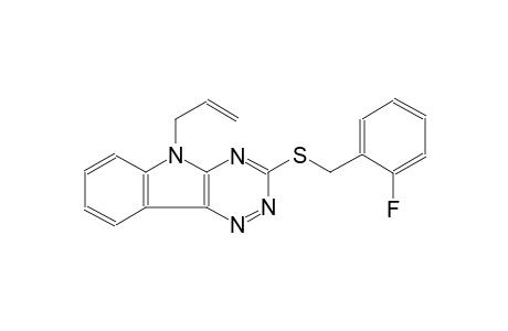 5H-[1,2,4]triazino[5,6-b]indole, 3-[[(2-fluorophenyl)methyl]thio]-5-(2-propenyl)-