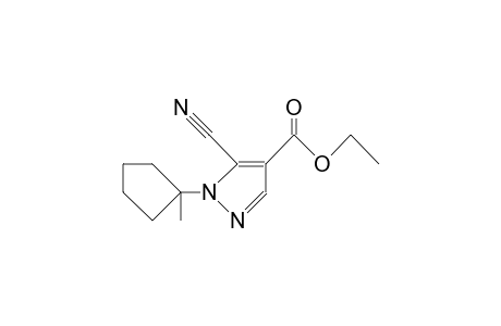 5-cyano-1-(1-methylcyclopentyl)pyrazole-4-carboxylic acid ethyl ester