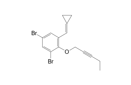 1,5-dibromo-3-(cyclopropylidenemethyl)-2-pent-2-ynoxy-benzene