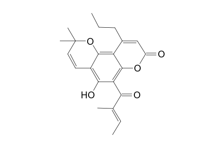 5-HYDROXY-2,2-DIMETHYL-6-[(E)-2-METHYLBUT-2-ENOYL]-10-PROPYL-2H,8H-BENZO-[1,2-B:3,4-B']-DIPYRAN-8-ONE