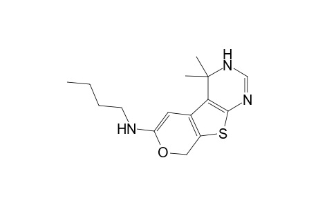 4,4-Dimethyl-6-butylamino-dihydro-8H-pyrano[4',3':4,5]thiano[2,3-d]pyrimidine