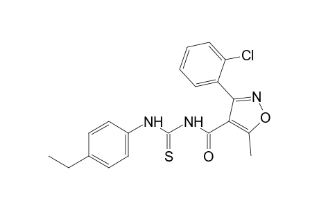 1-{[3-(o-chlorophenyl)-5-methyl-4-isoxazolyl]carbonyl}-3-(p-ethylphenyl)-2-thiourea