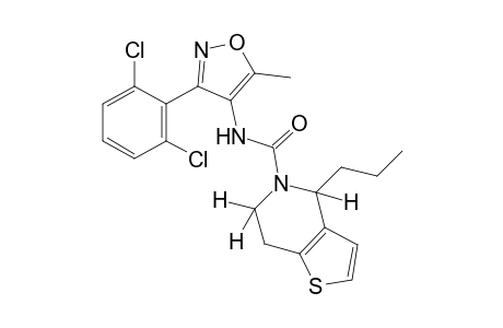 N-[3-(2,6-dichlorophenyl)-5-methyl-4-isoxazolyl]-4-propyl-4,5,6,7-tetrahydrothieno[3,2-c]pyridine-5-carboxamide