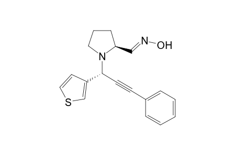 (E),(R)-1-((S)-3-phenyl-1-(thiophen-3-yl)prop-2-ynyl)pyrrolidine-2-carbaldehyde oxime