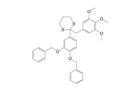 2-(3,4-DIBENZYLOXYPHENYL)-2-(3,4,5-TRIMETHOXYBENZYL)-1,3-DITHIANE