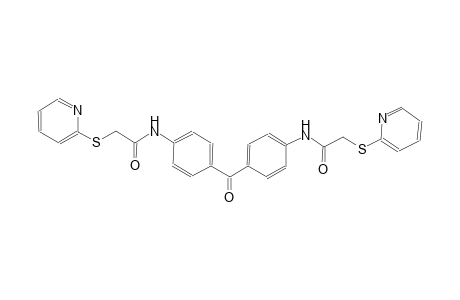 2-(2-pyridinylsulfanyl)-N-[4-(4-{[(2-pyridinylsulfanyl)acetyl]amino}benzoyl)phenyl]acetamide