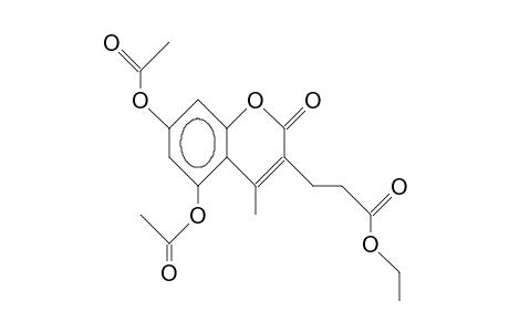 5,7-Diacetoxy-3-ethoxycarbonylethyl-4-methyl-coumarin