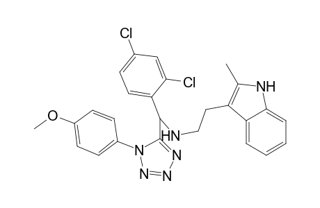 N-[(2,4-dichlorophenyl)-[1-(4-methoxyphenyl)-1,2,3,4-tetrazol-5-yl]methyl]-2-(2-methyl-1H-indol-3-yl)ethanamine