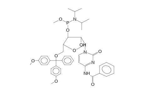 5'-o-Dimethoxytrityl-3'-o-diisopropyamido(methoxy)phosphino-4N-benzoyl-(1-beta-D-arabinofuranosyl)cytosine