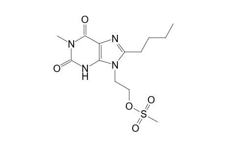 8-Butyl-1-methyl-9-[(2'-mesyloxy)ethy])-9H-purine-2,6(1H,3H)-dione