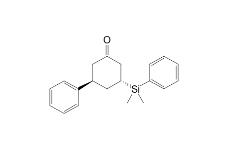 (3R,5S)-3-Dimethyl(phenyl)silyl-5-phenylcycloxanone