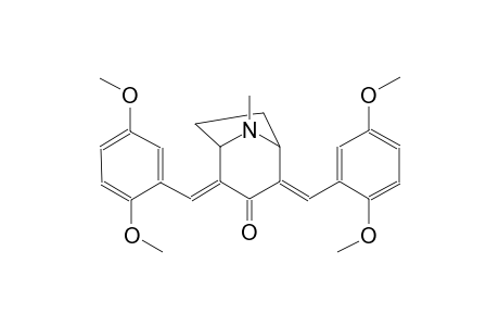 8-azabicyclo[3.2.1]octan-3-one, 2,4-bis[(2,5-dimethoxyphenyl)methylene]-8-methyl-, (2E,4E)-