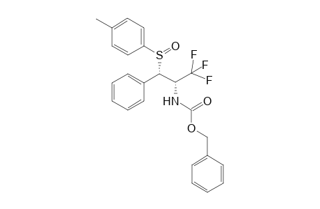 (phenylmethyl) N-[(2S,3S)-1,1,1-tris(fluoranyl)-3-(4-methylphenyl)sulfinyl-3-phenyl-propan-2-yl]carbamate