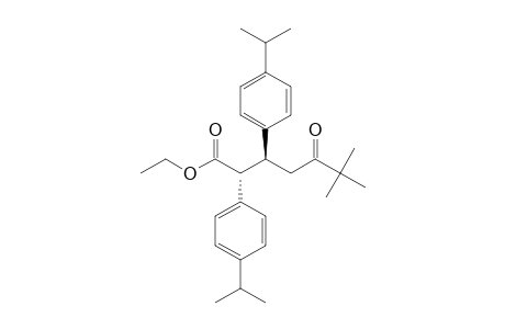 Erythro-2,3-di(p-cumenyl)-6,6-dimethyl-5-oxoheptanoic acid, ethyl ester