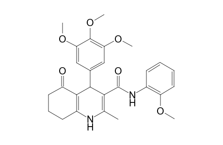 5-keto-N-(2-methoxyphenyl)-2-methyl-4-(3,4,5-trimethoxyphenyl)-4,6,7,8-tetrahydro-1H-quinoline-3-carboxamide