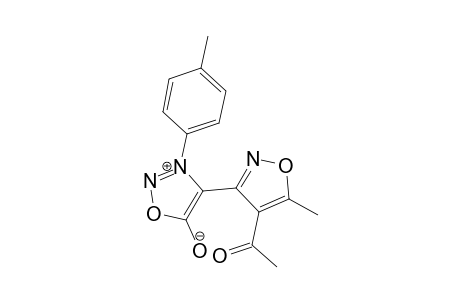 3-(p-Methylphenyl)-4-(4'-acetyl-5'-methyloxazol-3'-yl)sydnone