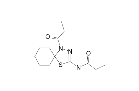 N-(1-propionyl-4-thia-1,2-diazaspiro[4.5]dec-2-en-3-yl)propionamide