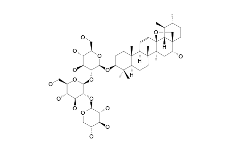 ROTUNDIFOLIOSIDE-A;#5;13-BETA,28-EPOXY-16-ALPHA-HYDROXY-URS-11-EN-3-BETA-YL-BETA-D-XYLOPARANOYL-(1->2)-BETA-D-GLUCOPYRANOSYL-(1->2)-BETA-D-GLUCOPYRANOSIDE