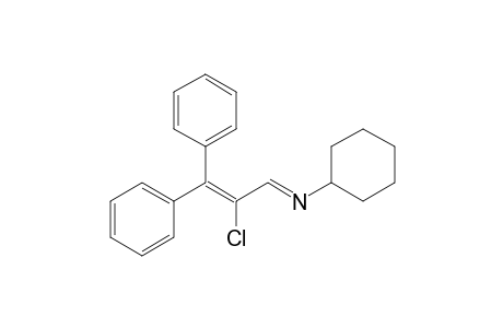 N-(2-CHLORO-3,3-DIPHENYL-2-PROPENYLIDENE)-N-CYCLOHEXYL-AMINE
