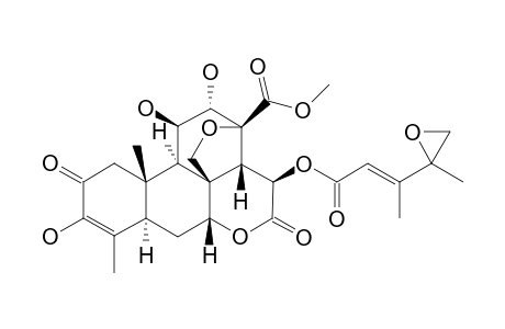 Picras-3-en-21-oic acid, 13,20-epoxy-3,11,12-trihydroxy-15-[[3-(2-methyloxiranyl)-1-oxo-2-bute nyl]oxy]-2,16-dioxo-, methyl ester, [11.beta.,12.alpha.,15.beta.(E)]-