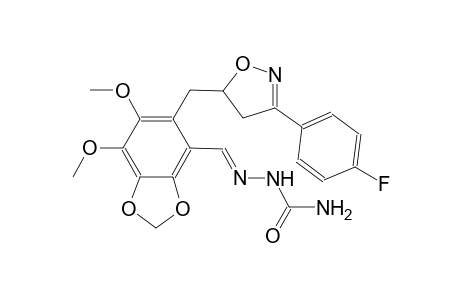 isoxazole, 5-[[4-[(E)-[(aminocarbonyl)hydrazono]methyl]-6,7-dimethoxy-1,3-benzodioxol-5-yl]methyl]-3-(4-fluorophenyl)-4,5-dihydro-