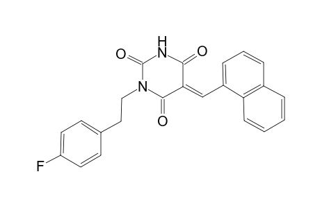 (5E)-1-[2-(4-fluorophenyl)ethyl]-5-(1-naphthylmethylene)-2,4,6(1H,3H,5H)-pyrimidinetrione