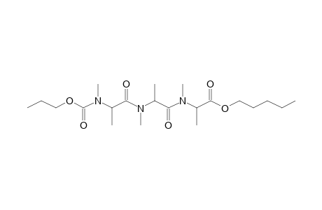 Alanylalanylalanine, N,N',N''-trimethyl-N''-propoxycarbonyl-, pentyl ester