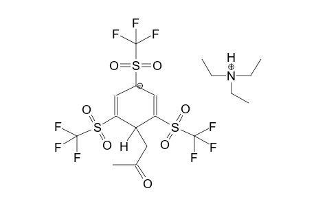 TRIETHYLAMMONIUM 1-ACETYLMETHYL-2,4,6-TRIS(TRIFLUOROMETHYLSULPHONYL)-2,5-CYCLOHEXADIENOATE