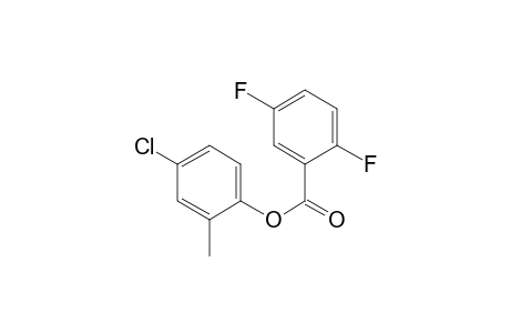 2,5-Difluorobenzoic acid, 4-chloro-2-methylphenyl ester