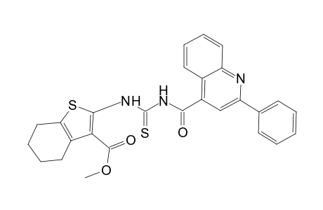 Methyl 2-[({[(2-phenyl-4-quinolinyl)carbonyl]amino}carbothioyl)amino]-4,5,6,7-tetrahydro-1-benzothiophene-3-carboxylate