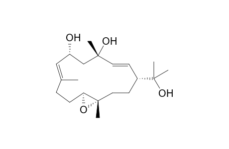 (1S,2E,4S,6R,7E,11S,12S)-11,12-Epoxy-2,7-cembradiene-4,6,15-triol