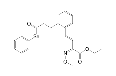 Ethyl 2-(methoxyimino)-4-[2-[3-oxo-3-(phenylseleno)propyl]phenyl]-3-butenoate