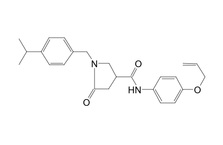 5-Oxopyrrolidine-3-carboxamide, 1-(4-isopropylbenzyl)-N-(4-allyloxyphenyl)-