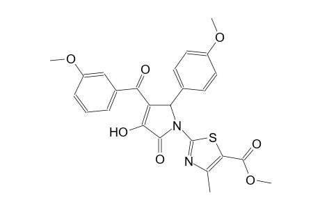 methyl 2-[3-hydroxy-4-(3-methoxybenzoyl)-5-(4-methoxyphenyl)-2-oxo-2,5-dihydro-1H-pyrrol-1-yl]-4-methyl-1,3-thiazole-5-carboxylate