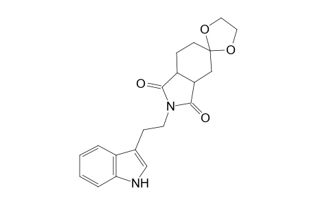 1H-Isoindole-1,3(2H)-dione, hexahydro-2-(3-indoyl)ethyl-5,2'-spiro-1,3-dioxolane-