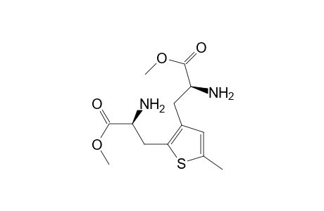 Dimethyl (S,S)-.alpha.,.alpha'.-diamino-5-methyl-2,3-thiophenedipropionate