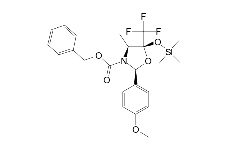 (2S,4S,5S)-N-(BENZYLOXYCARBONYL)-2-(4'-METHOXYPHENYL)-4-METHYL-5-(TRIFLUOROMETHYL)-5-[(TRIMETHYLSILYL)-OXY]-1,3-OXAZOLIDINE