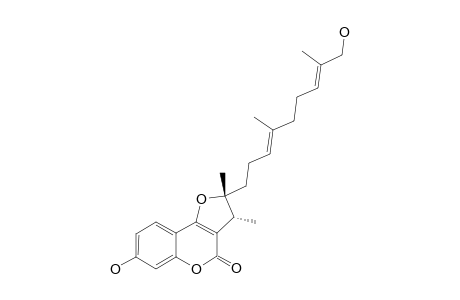 FUKANEFUROMARIN-I;2,3-DIHYDRO-7-HYDROXY-(2R*,3R*)-DIMETHYL-2-[9-HYDROXY-4,8-DIMETHYL-(3E),7-NONA-DIENYL]-FURO-[3,2-C]-COUMARIN