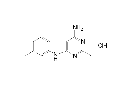 4-amino-2-methyl-6-(m-toluidino)pyrimidine, hydrochloride