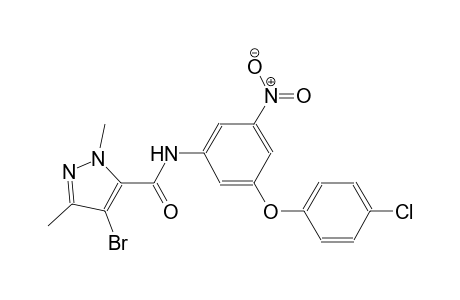 4-bromo-N-[3-(4-chlorophenoxy)-5-nitrophenyl]-1,3-dimethyl-1H-pyrazole-5-carboxamide